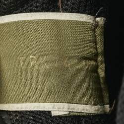 Pre Owned Valentino Black Leather and Suede Rockrunner Lace Up Sneakers Size 42