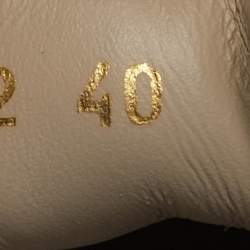 مملوكة مسبقًا Valentino Upvillage Size 40 Beige Leather and Suede Lace Up Sneakers