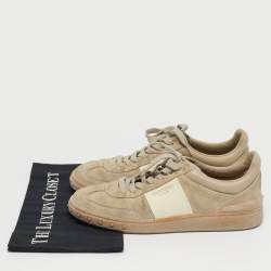 مملوكة مسبقًا Valentino Upvillage Size 40 Beige Leather and Suede Lace Up Sneakers