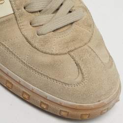 مملوكة مسبقًا Valentino Upvillage Size 40 Beige Leather and Suede Lace Up Sneakers