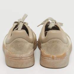 مملوكة مسبقًا Valentino Upvillage Size 40 Beige Leather and Suede Lace Up Sneakers