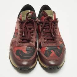 مملوكة مسبقًا حذاء رياضي فالنتينو روكرونر جلد و شامواه و كانفاس متعدد الألوان مقاس 41.5