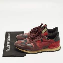مملوكة مسبقًا حذاء رياضي فالنتينو روكرونر جلد و شامواه و كانفاس متعدد الألوان مقاس 41.5