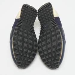 مملوكة مسبقًا Valentino Rockrunner Size 44 Multicolor Mesh and Suede Lace Up Sneakers