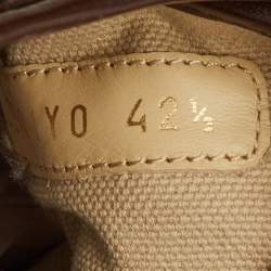 Pre Owned Valentino Totaloop Size 42.5 Beige/Brown Canvas Toile Iconographe High Top Sneakers