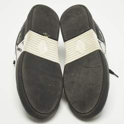 Pre Owned Valentino VL7N Size 42.5 Black Leather Low Top Sneakers