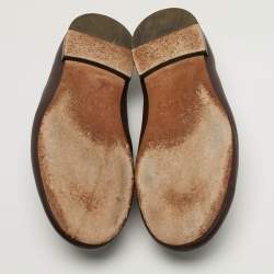 مملوكة مسبقًا Valentino VLogo Size 41 Brown Leather Signature Loafers