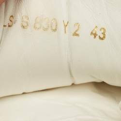 مملوكة مسبقًا حذاء رياضي فالنتينو مفتوح جلد أبيض/أخضر بأربطة مقاس 43