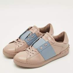 Pre Owned حذاء رياضي فالنتينو جلد مونتن فيو و أبيض مقاس 44