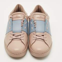 Pre Owned حذاء رياضي فالنتينو جلد مونتن فيو و أبيض مقاس 44