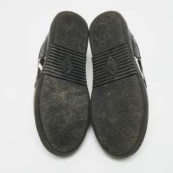 Pre Owned Valentino VL7N Size 40 Black Leather Lace Up Sneakers