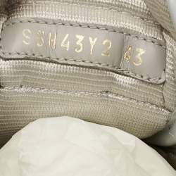 Pre Owned Valentino Free dots Size 43 Sky Blue/White Leather and Patent Low Top Sneakers