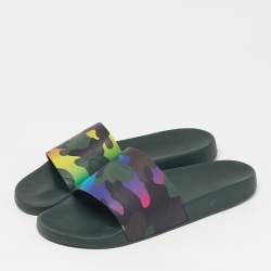 Pre Owned حذاء فلات سلايد فالنتينو في أل تي أن مطاط أسود مقاس 42