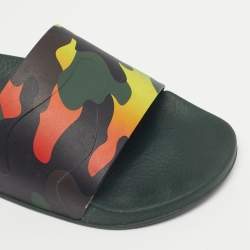 Pre Owned حذاء فلات سلايد فالنتينو في أل تي أن مطاط أسود مقاس 42