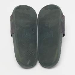 Pre Owned حذاء فلات سلايد فالنتينو في أل تي أن مطاط أسود مقاس 42