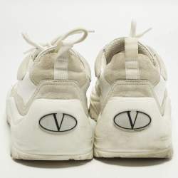مملوكة مسبقًا Valentino Gumboy Size 43.5 White/Grey Leather and Suede Low Top Sneakers