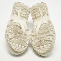 مملوكة مسبقًا Valentino Gumboy Size 43.5 White/Grey Leather and Suede Low Top Sneakers