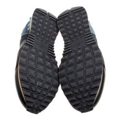 Pre Owned Valentino Multicolor Camouflage Printed Canvas And Leather Rockrunner Sneakers Size 42