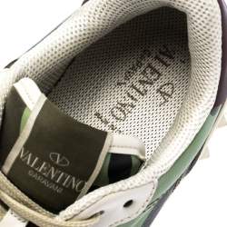 Valentino Multicolor Camouflage Canvas and Leather Rockrunner Sneakers Size 41