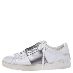 Valentino Two Tone Leather Open Sneakers Size 40