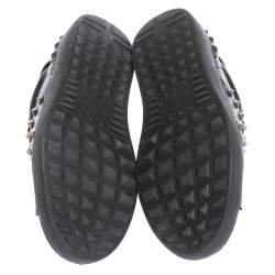 Pre Owned Valentino Black Leather Rockstud Untitled 11 Low Top Sneakers Size 40