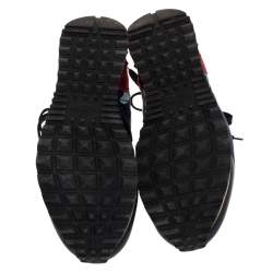 Pre Owned حذاء رياضي فالنتينو "روكرونر" طراز منخفض من أعلى جلد و سويدي و كانفاس كاموفلاج متعدد الألوان مقاس 42 