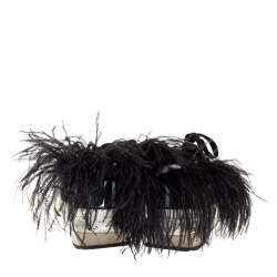 Pre Owned Valentino Black Camouflage Leather and Mesh Feather Bounce Sneakers Size 40