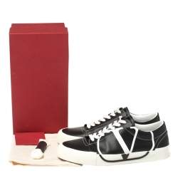 مملوكة مسبقًا حذاء رياضي فالنتينو تريكس منخفض من أعلى جلد أسود مقاس 42