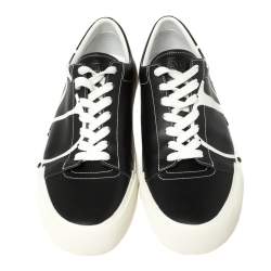 مملوكة مسبقًا حذاء رياضي فالنتينو تريكس منخفض من أعلى جلد أسود مقاس 42