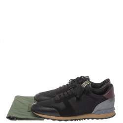 Pre Owned Valentino Multicolor Mesh and Leather Rockrunner Sneakers Size 43