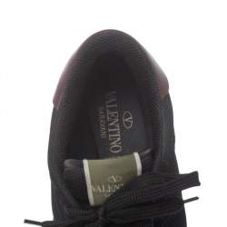 Pre Owned Valentino Multicolor Mesh and Leather Rockrunner Sneakers Size 43