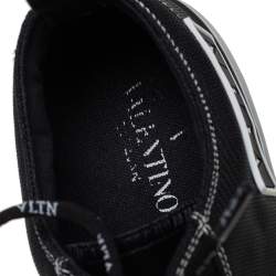 Pre Owned حذاء رياضي فالنتينو غيغيز مطاط وشبك أبيض وأسود منخفض من أعلى مقاس 41