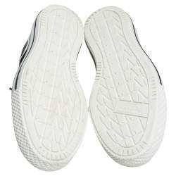 Pre Owned حذاء رياضي فالنتينو غيغيز مطاط وشبك أبيض وأسود منخفض من أعلى مقاس 41