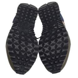 Pre Owned حذاء رياضي فالنتينو روك رانر كانفاس وسويدي نمط مموه متعدد الألوان مقاس 42