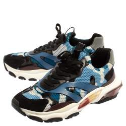 مملوكة مسبقًا حذاء رياضي فالنتينو باونس شبكة وسويدي متعدد الألوان بعنق منخفض مقاس 43