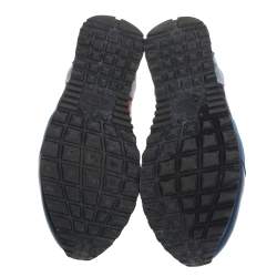 مملوكة مسبقًا Valentino Multicolor Suede,Canvas and Leather Rockrunner Camouflage Sneakers Size 46