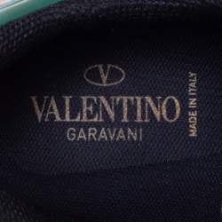 Pre Owned Valentino Multicolor Suede and Leather Rockrunner Star Low Top Sneakers Size 44