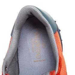 Pre Owned حذاء رياضي فالنتينو روك رانر شبكة وجلد برتقالي/أزرق مقاس 41