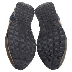 Pre Owned Valentino Multicolor Camouflage Print Canvas And Leather Rockstud Low Top Sneakers Size 41