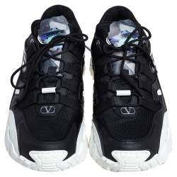 Valentino x Undercover Black Leather and Fabric Climber Sneakers Size 44