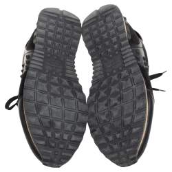 مملوكة مسبقًا حذاء رياضي فالنتينو روكرانر سويدي وجلد أسود مقاس 46