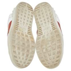 Valentino White Leather Rockstud Low Top Sneakers Size 41.5