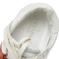 Valentino White Leather Rockstud Low Top Sneakers Size 41.5