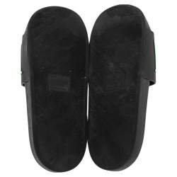 Valentino Black Rubber VLTN Pool Flat Slides Size 43