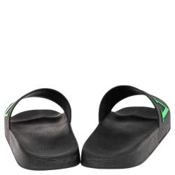 Valentino Black Rubber VLTN Pool Flat Slides Size 43