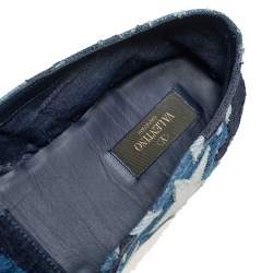 Pre Owned Valentino Blue Denim Stars Espadrille Flat Sandals Size 42