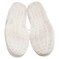 Valentino White/Green Leather  Low Top Sneakers Size 41