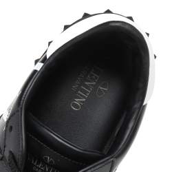 Valentino Black Leather VLTN Low Top Sneakers Size 42.5