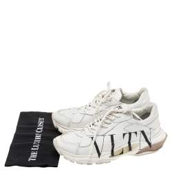 Valentino White Leather VLTN Bounce Sneakers Size 43