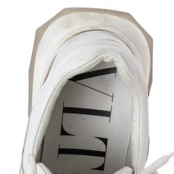Valentino White Leather VLTN Bounce Sneakers Size 43